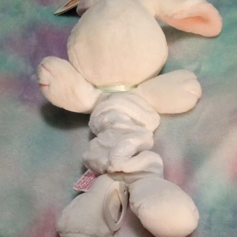 Musical Stretch Plush Bunny By Dakin In White Pink Details